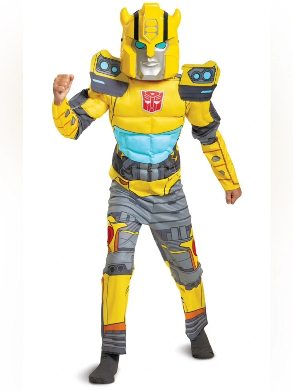 Transformers Bumblebee Kids Costume Yellow with Gray & Blue Accents NWOT Size: S